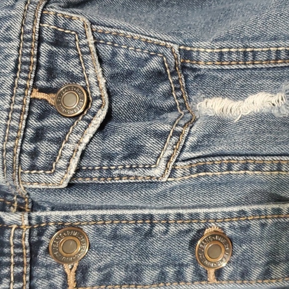 RUE21 jacket womens size small demin ripped torn destroyed holes shop jacket - Picture 5 of 10